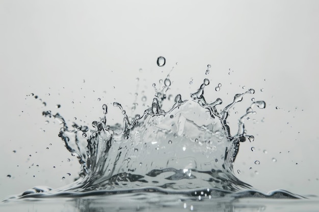 Éclaboussure d'eau isolée sur fond blanc