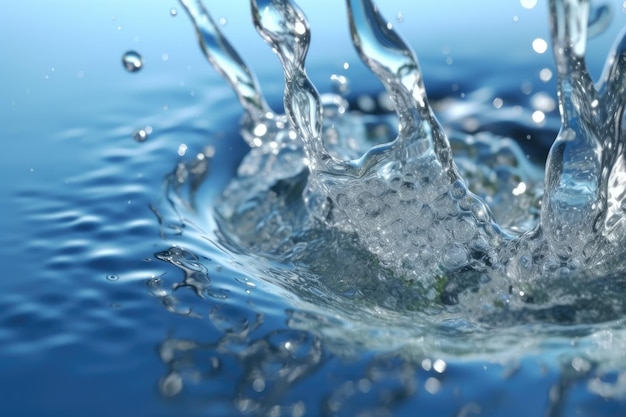 Éclaboussure de goutte d'eau sur la surface