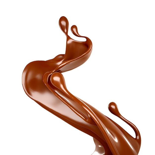 Éclaboussure d'illustration au chocolat