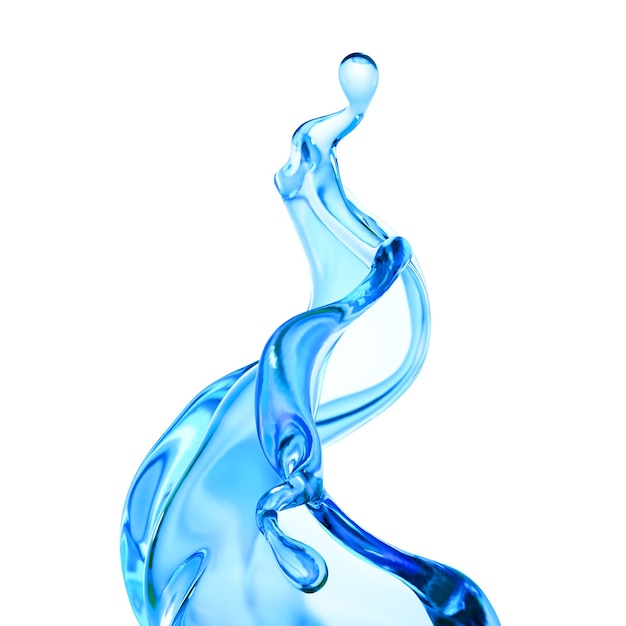 Éclaboussure d'illustration liquide bleu clair