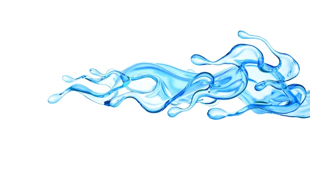 Éclaboussure d'illustration liquide bleu clair