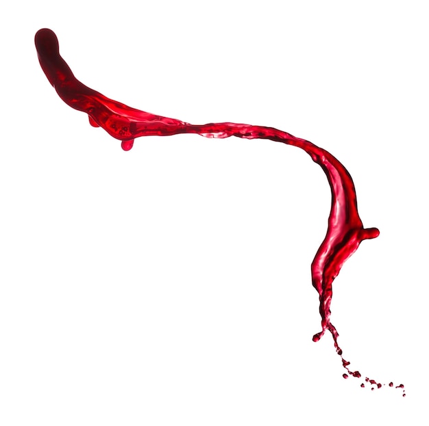 Éclaboussure de vin rouge