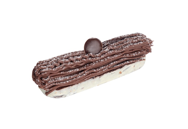 Éclair fait à la main isolé sur fond blanc