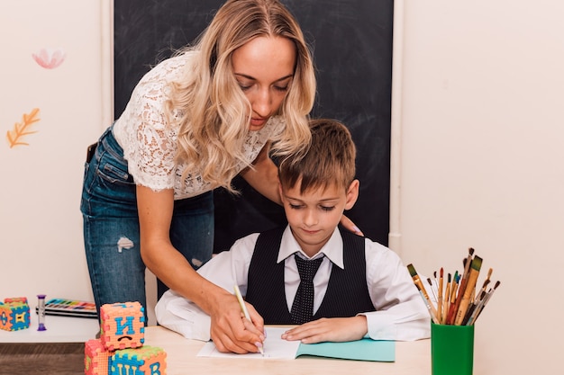 Photo classe d'école primaire