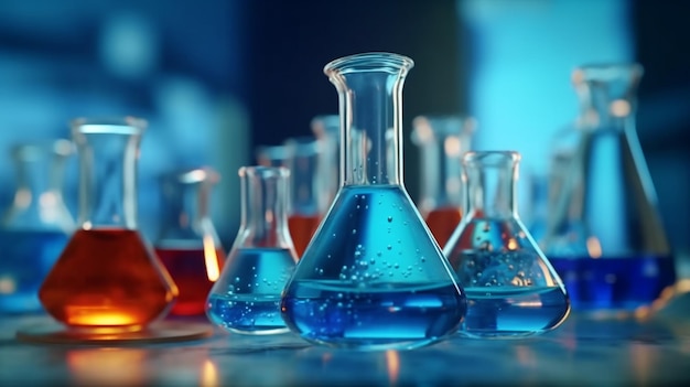 Classe de sciences de la chimie organique et concept de recherche STEM avec une molécule de benzoate de méthyle