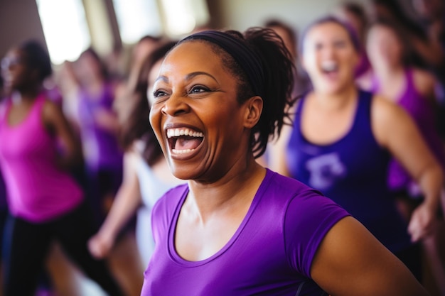 La classe de Zumba est en train de rire Les gens dansent Générer Ai