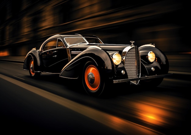 Photo classique bugatti atlantic noir