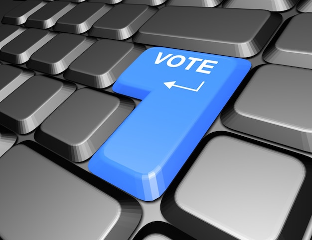 Photo clavier avec bouton de vote