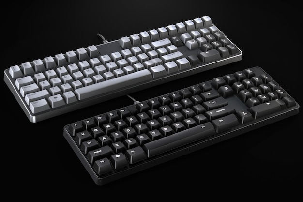 Photo clavier de jeu noir et blanc