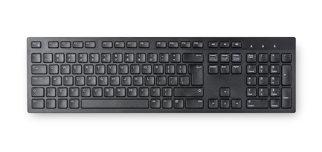 Clavier d'ordinateur de bureau sans fil vue de dessus