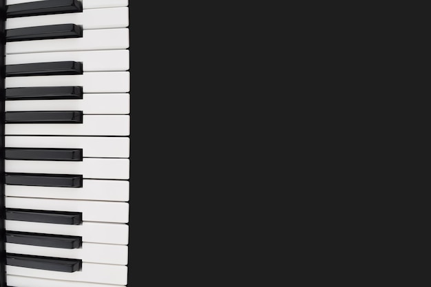 Clavier de piano avec espace de copie