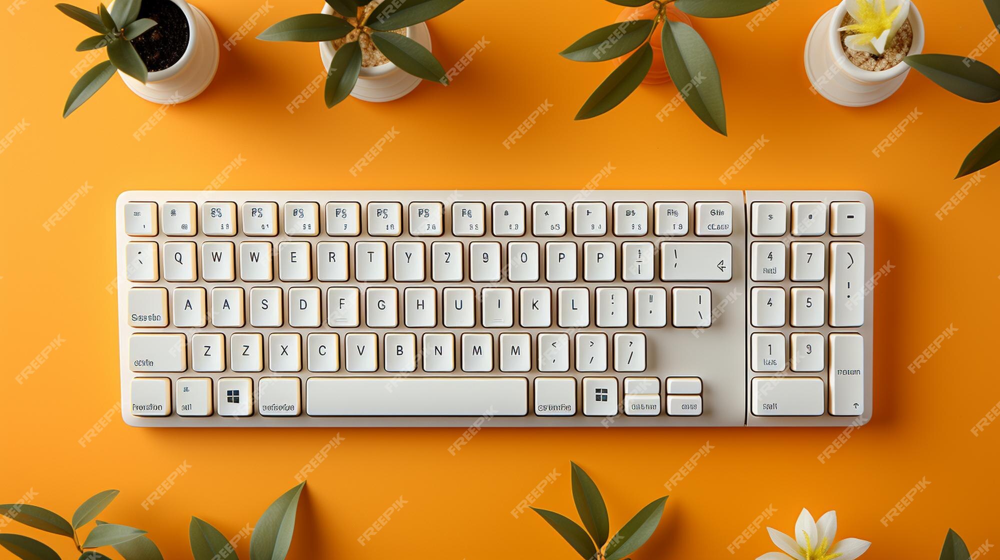 Clavier Plat Laïque Avec Fond Orange