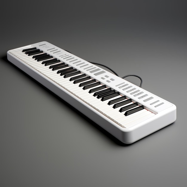 Clavier synthétiseur blanc électrique