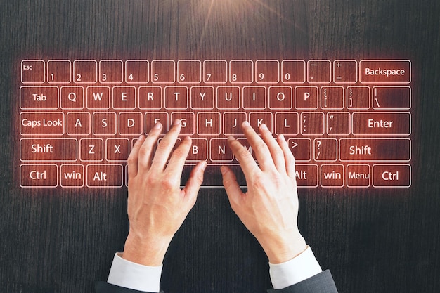 Clavier virtuel avec les mains