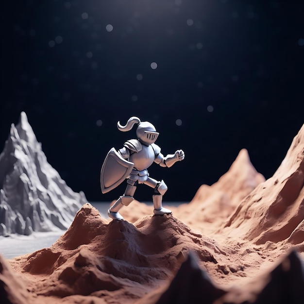 Claymation Quest L'aventure en montagne du Shining Silver Knight