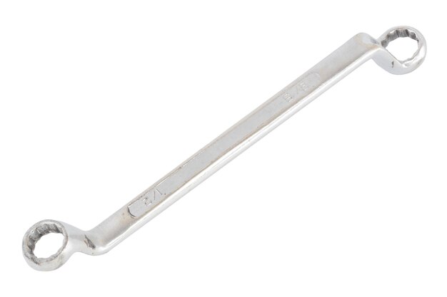 Clé d'anneau sur un fond blanc Boxend clé anglaise