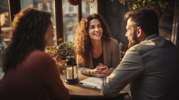 La clé du bonheur Les propriétaires reçoivent les clés de leur nouvelle maison d'un agent immobilier