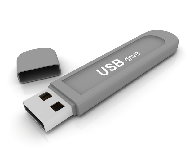 Clé USB en fond blanc/ Clé USB