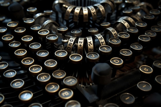 clés de machine à écrire Vintage