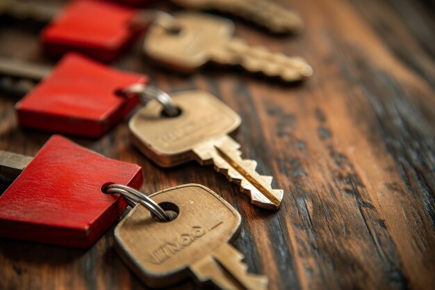Photo les clés de la maison symbolisent la propriété de la maison.