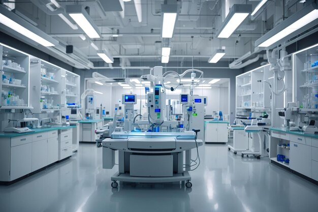 Photo cliniques du futur salle d'opération dans un hôpital équipé d'équipements modernes