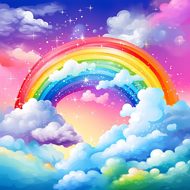 Clipart d'arc-en-ciel coloré