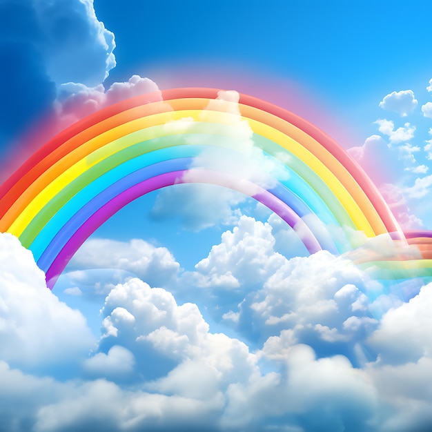 Photo clipart d'arc-en-ciel coloré