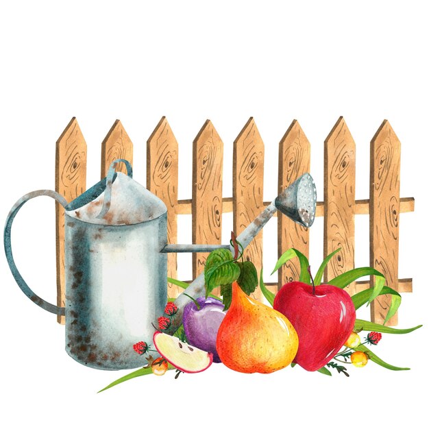 Clipart d'automne avec des légumes et des fruits