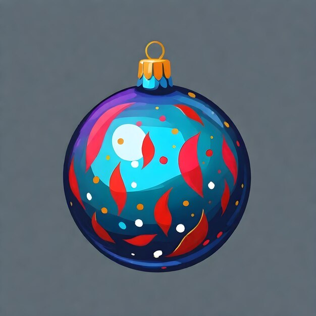 Clipart de la balle de Noël à l'aquarelle