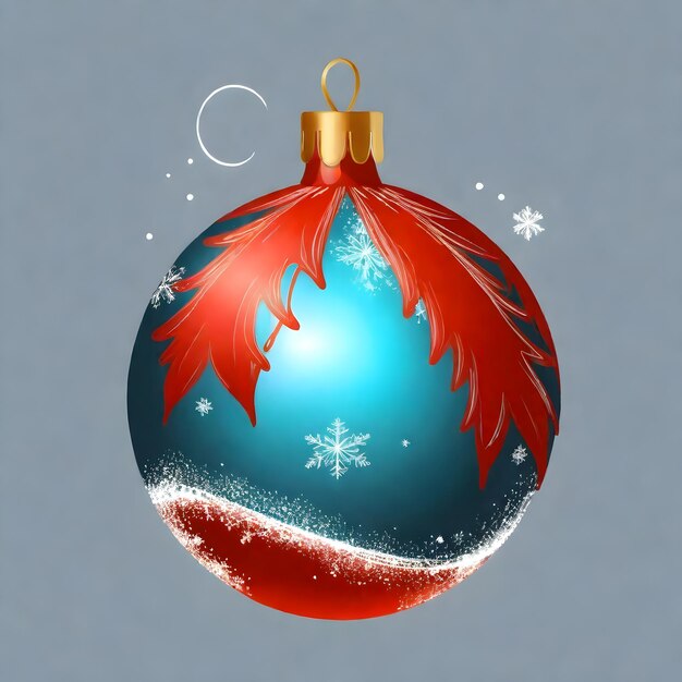 Clipart de la balle de Noël à l'aquarelle