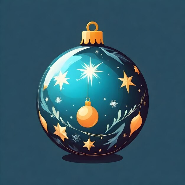 Clipart de la balle de Noël à l'aquarelle