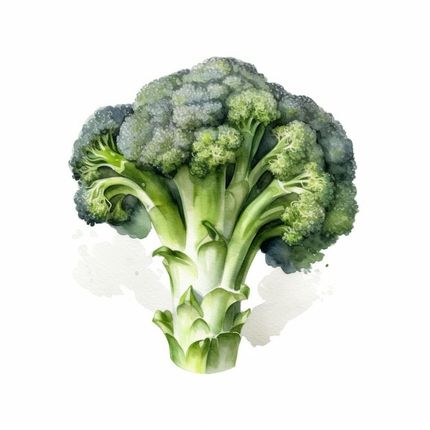 Clipart de brocoli à l'aquarelle