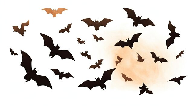 Clipart de décoration d'Halloween sur un fond blanc isolé