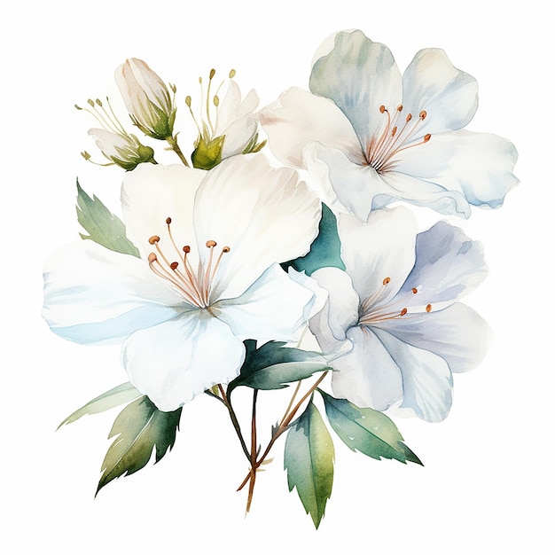 Clipart de fleur aquarelle