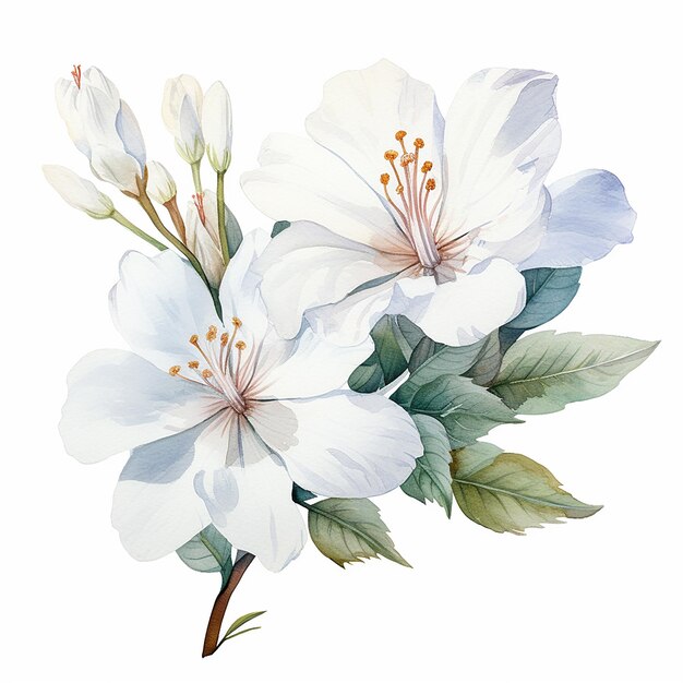 Clipart de fleur aquarelle