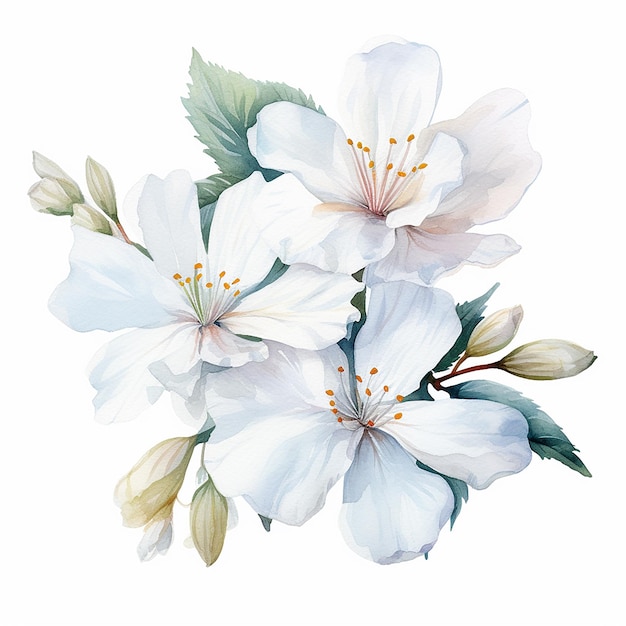 Clipart de fleur aquarelle