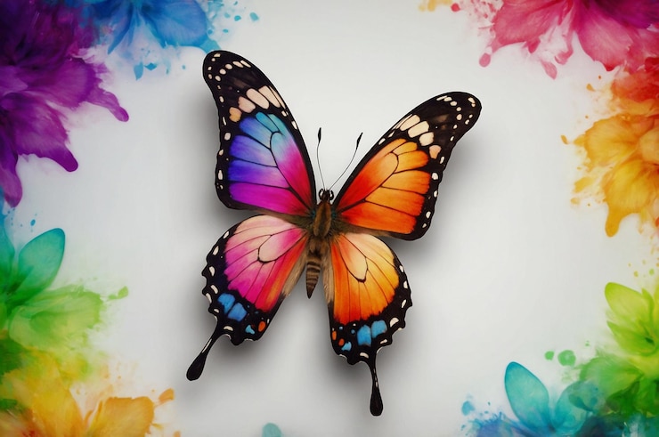 Photo clipart de papillon coloré pour la décoration