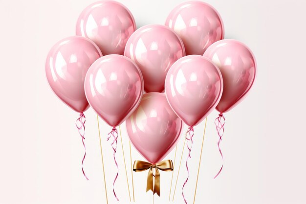 Photo clipart de paquet de ballon rose belle image d'illustration ai générative