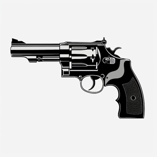 Photo clipart de pistolet sur un fond blanc