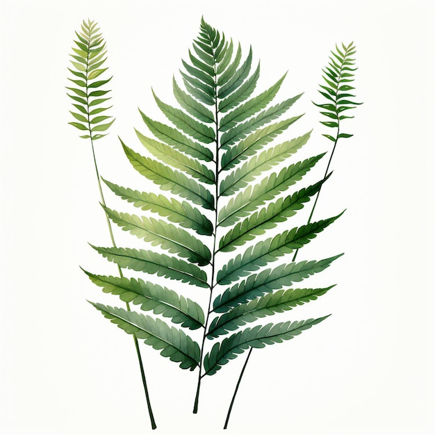 clipart de plante de fougère à aquarelle