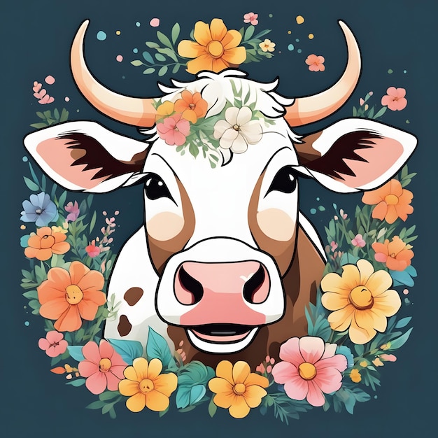 Photo clipart de la vache de fermier