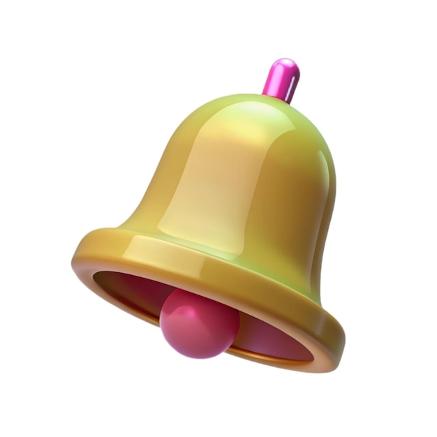 une cloche rouge avec un sommet rouge et un sommet rouge