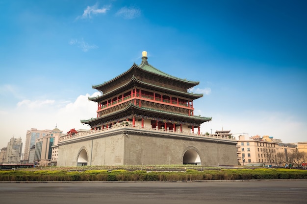 Clocher un point de repère célèbre au centre de la ville antique de xianChina