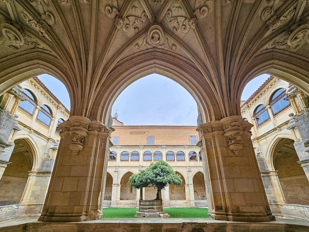 Le cloître du monastère royal de San Zoilo à Carrion de los Condes dans la province de Palencia