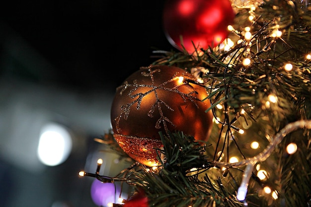 Close-up de l'arbre de Noël