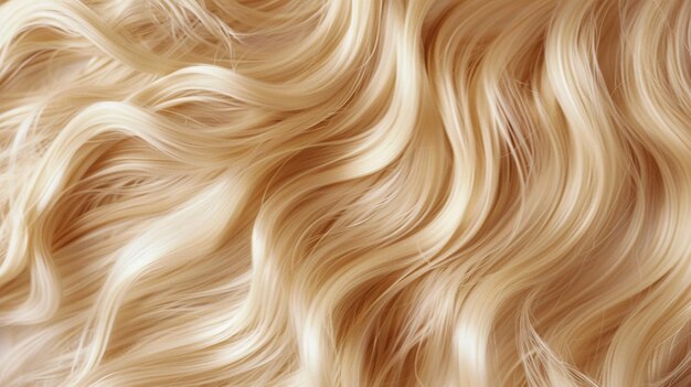 Close-up blond blanc isolé cheveux blonds courbes couleurs ondulées lisses longues conception de coloration naturelle