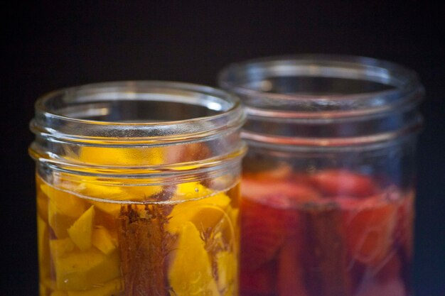 Photo close-up d'une boisson dans un pot