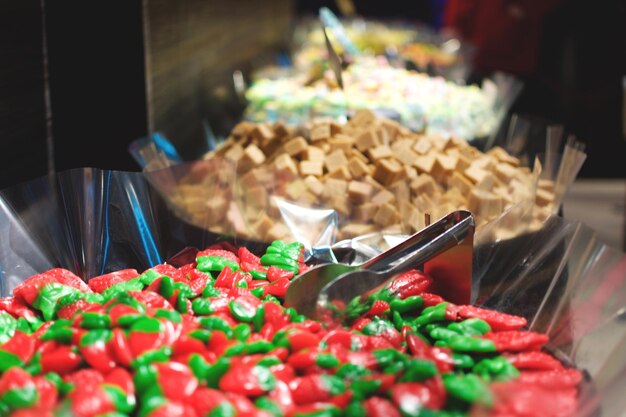 Photo close-up des bonbons