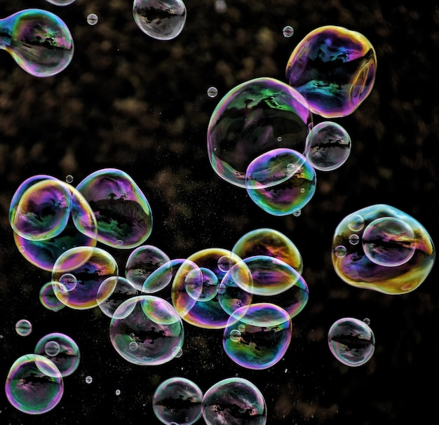 Photo close-up des bulles