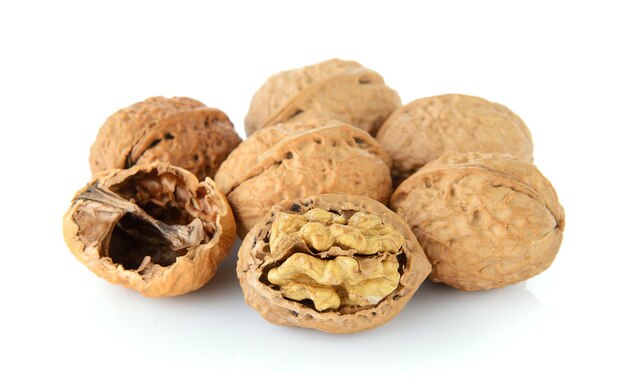 Close-up des cookies sur un fond blanc